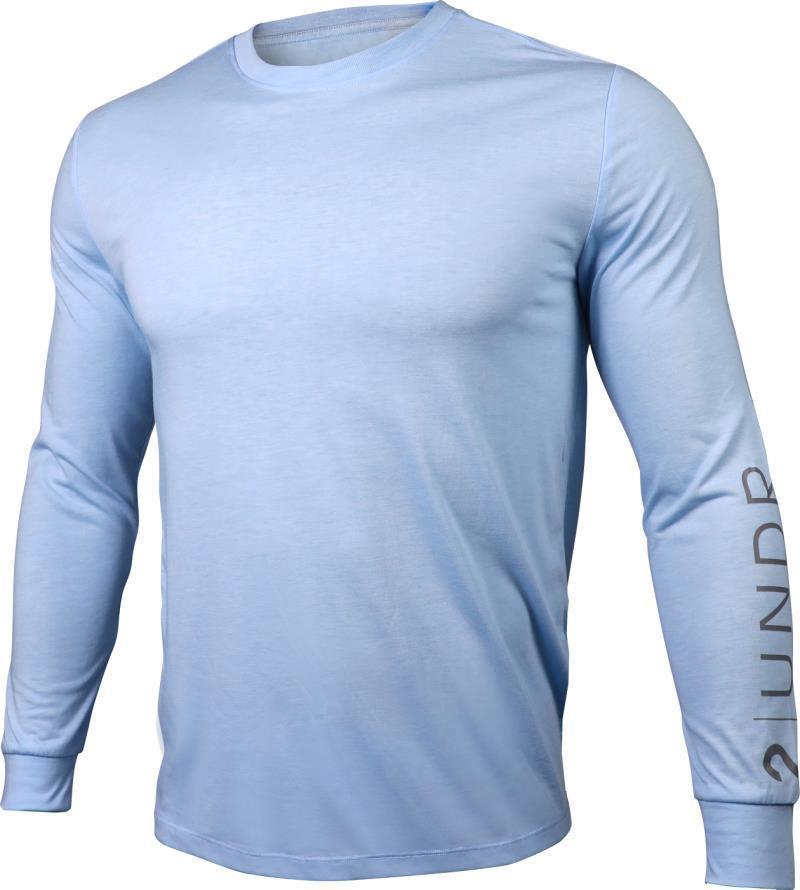 All Day LS Crew Tee - Branded - Mens - Heathered Light Blue 1