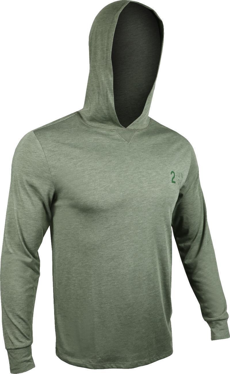 All Day LS Hooded Tee - Branded - Mens - Heathered Green 1