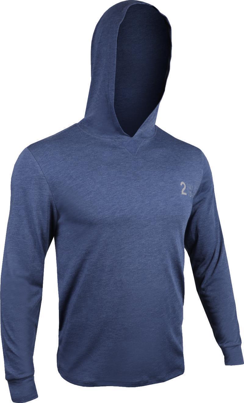 All Day LS Hooded Tee - Branded - Mens - Heathered Navy 1