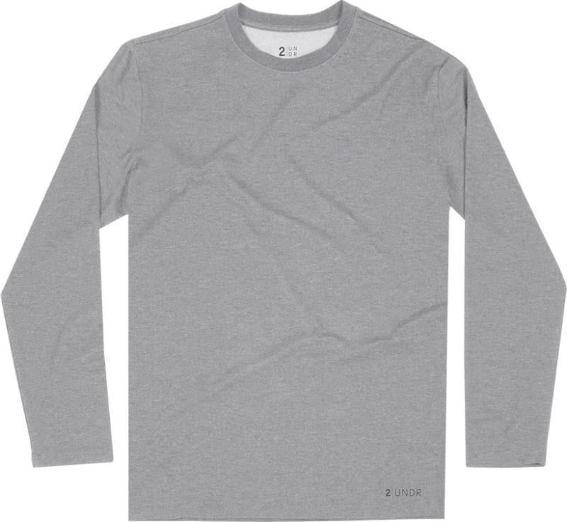 Crew Neck LS Tee - Mens - Grey 2
