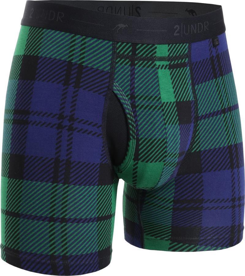Day Shift Boxer Briefs, 6" Inseam - Print - Mens - Black Watch Plaid 1