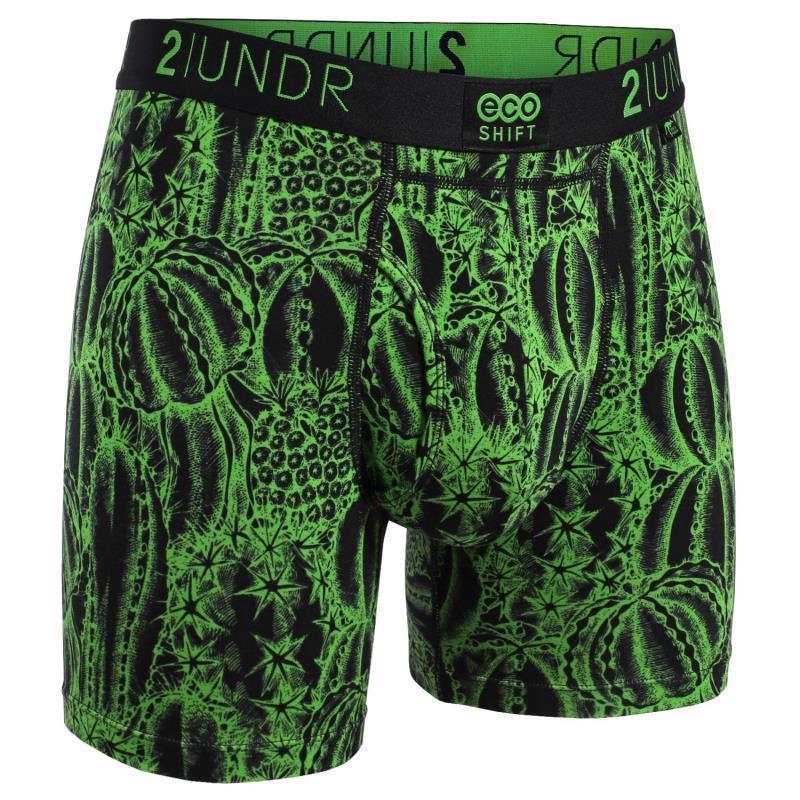 Eco Shift Boxer Briefs, 6" Inseam - Print - Mens - Cacti 1