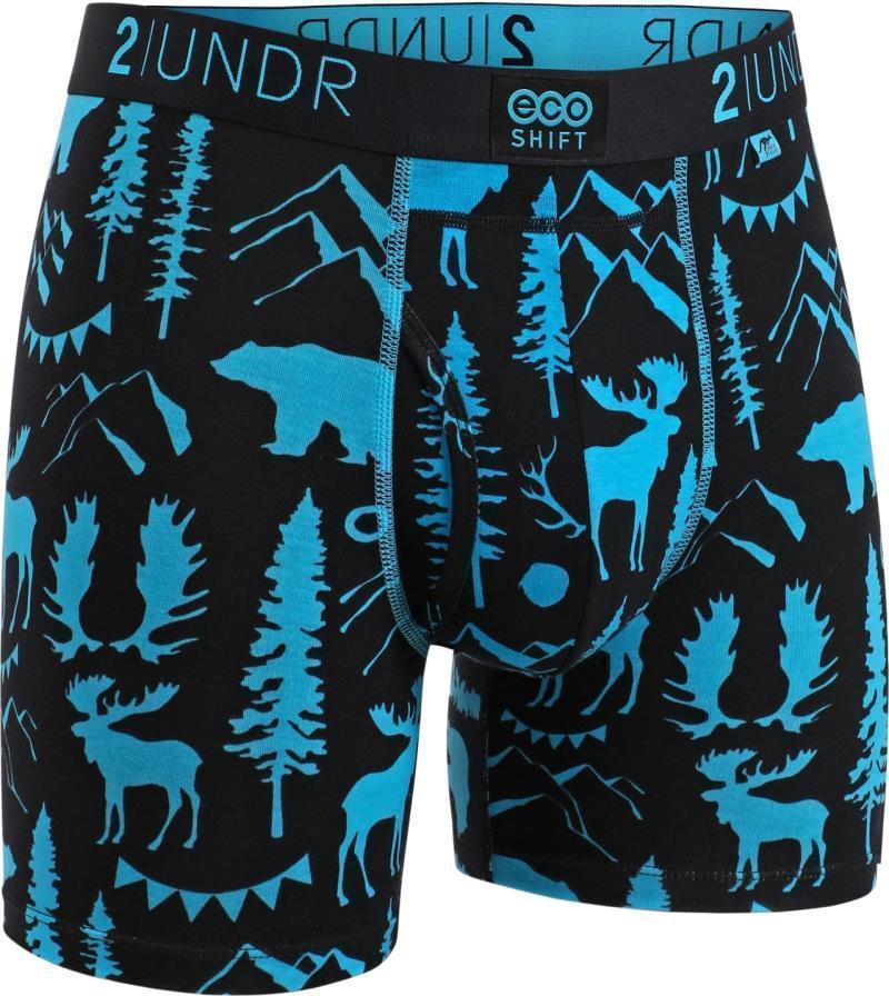Eco Shift Boxer Briefs, 6" Inseam - Print - Mens - Night Life 1