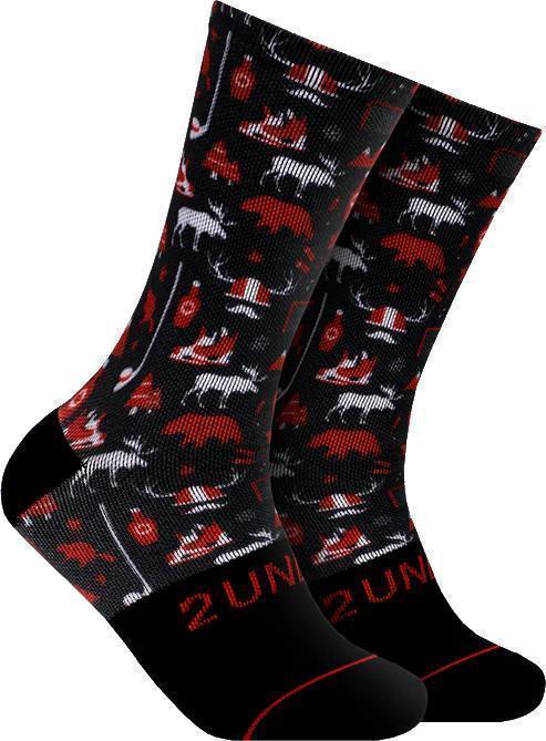 Flex Crew Socks - Print - Mens - Canada Eh 1