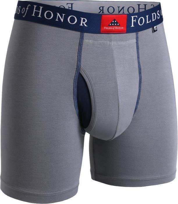 Swing Shift Boxer Briefs, 6" Inseam - Folds of Honor - Mens - FOH Grey 1