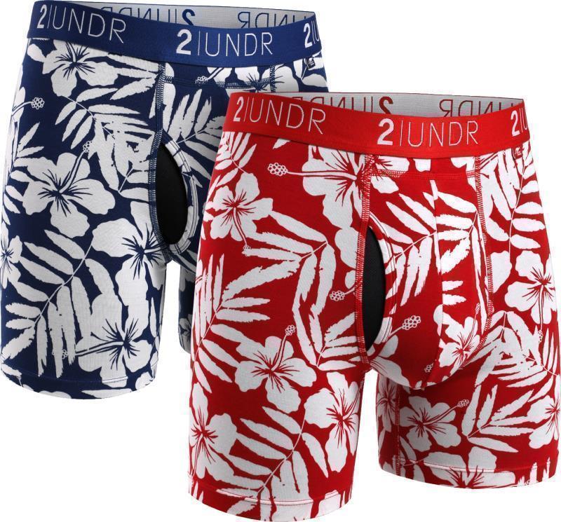 Swing Shift Boxer Briefs, 6" Inseam - Print - 2-Pack - Mens - Aloha / Mahalo 1