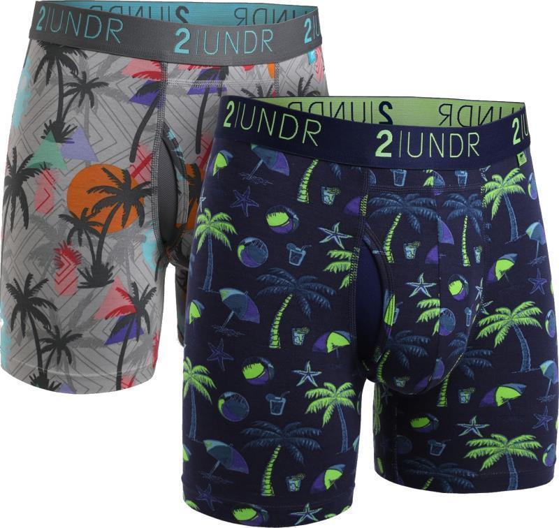 Swing Shift Boxer Briefs, 6" Inseam - Print - 2-Pack - Mens - La Quinta / Oasis 1