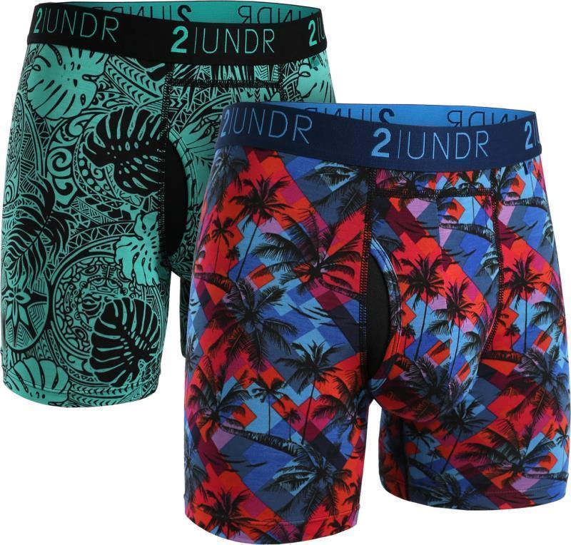 Swing Shift Boxer Briefs, 6" Inseam - Print - 2-Pack - Mens - Samoa / Fiji 1