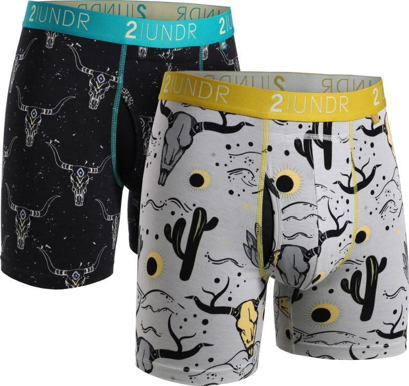 Swing Shift Boxer Briefs, 6" Inseam - Print - 2-Pack - Mens - Santa Fe / Durango 1