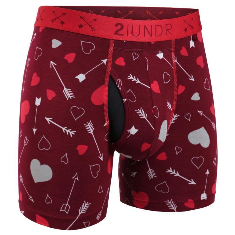 Swing Shift Boxer Briefs, 6" Inseam - Print - 4XL-5XL - Mens - Cupid 1