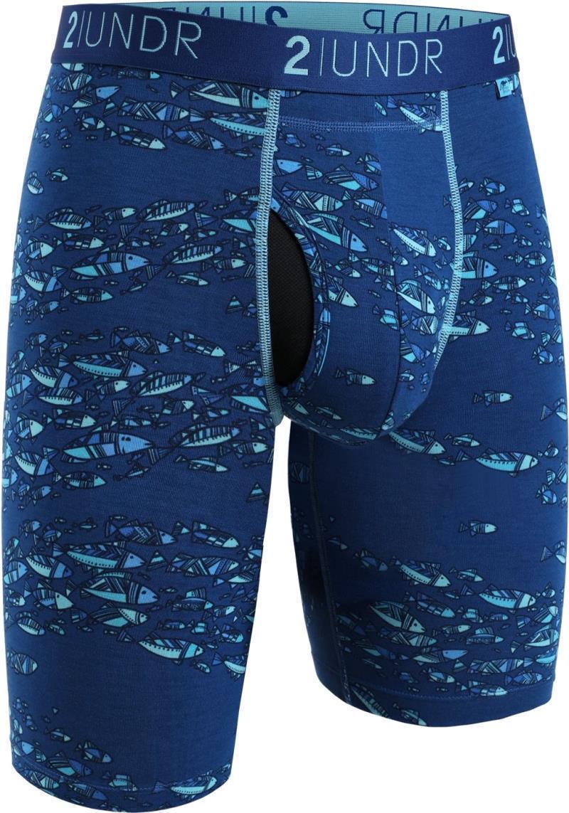 Swing Shift Long Leg, 9" Inseam - Print - Mens - fish school 1