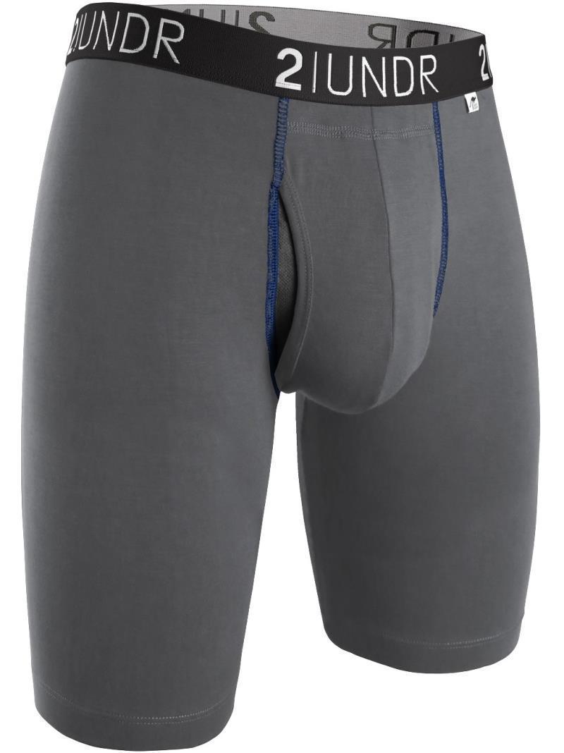 Swing Shift Long Leg, 9" Inseam - Solid - Mens - Grey / Blue 1