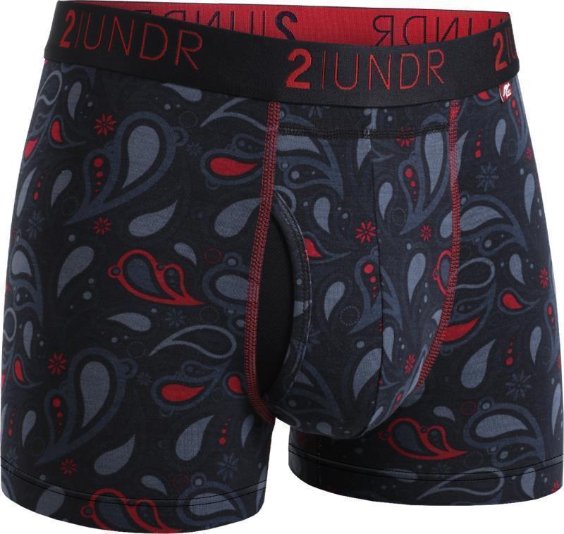 Swing Shift Trunks, 3" Inseam - Print - Mens - Black Paisley 1