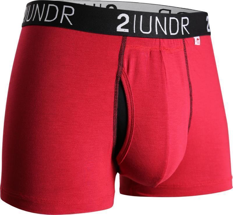 Swing Shift Trunks, 3" Inseam - Solid - Mens - Red / Red 1