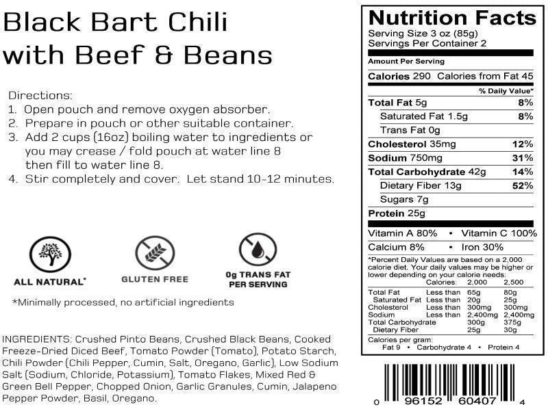 Black Bart Chili with Beef & Beans - Gluten Free - Not Applicable 3