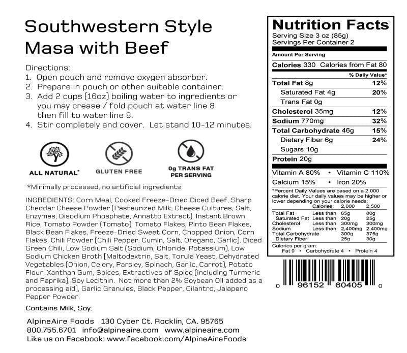 Southwestern Style Masa with Beef - Gluten Free - Not Applicable 3