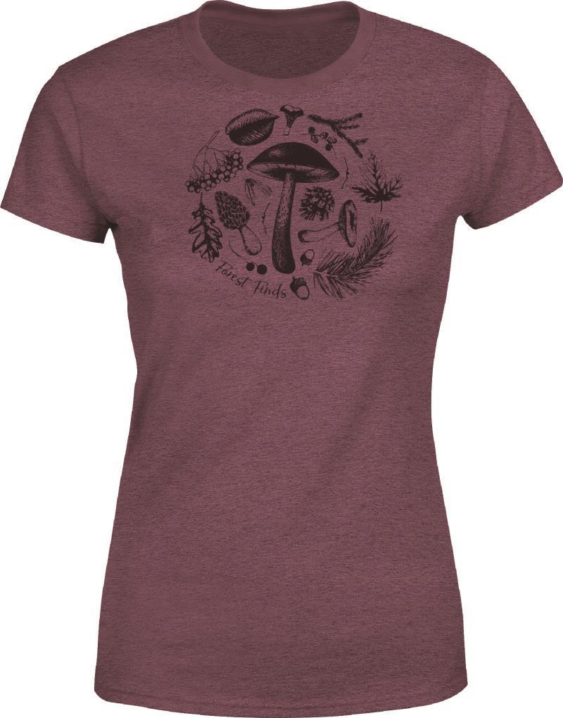 Forest Finds T-Shirt - Womens - Heather Maroon 1