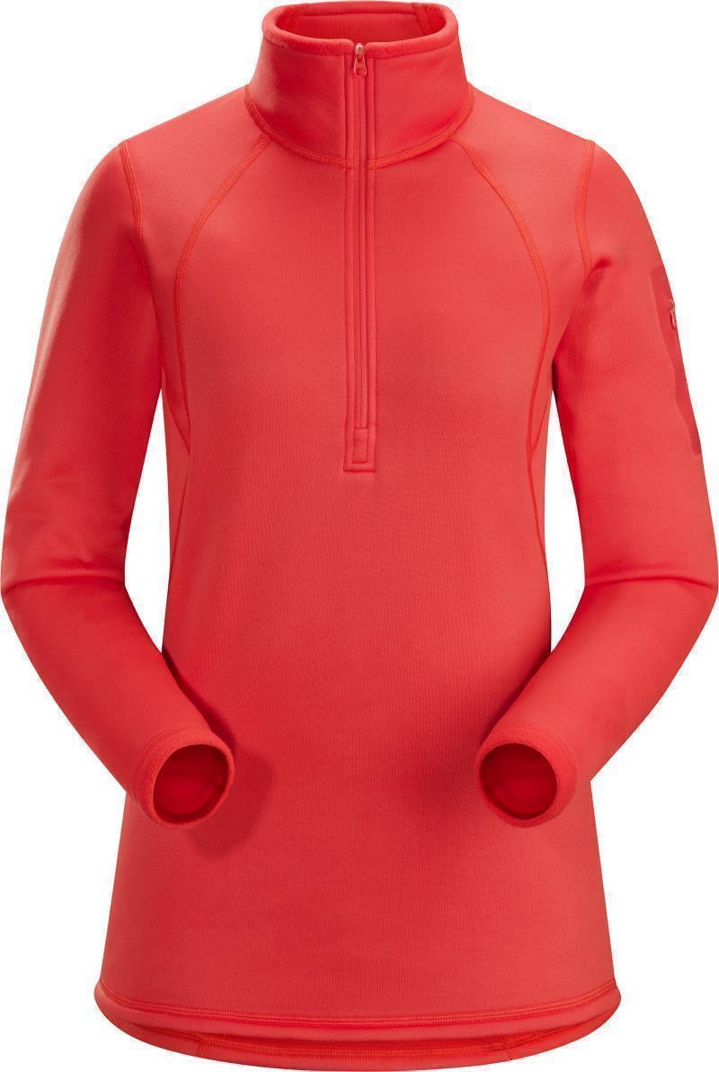 Rho AR Zip Neck - Womens - Hard Coral 1