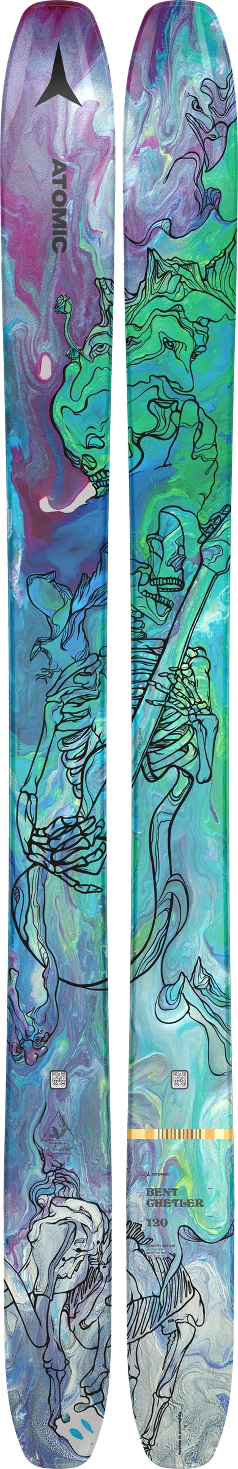 Bent Chetler 120 Skis - Mens - Metallic Green / Purple 1