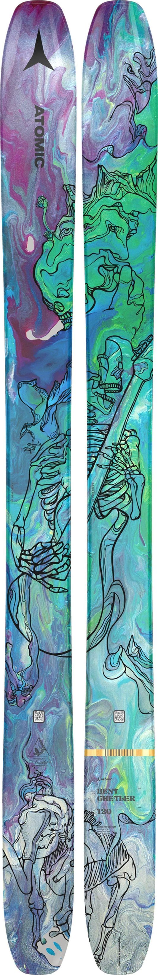 Bent Chetler 120 Skis - Mens - Metallic Green / Purple 1