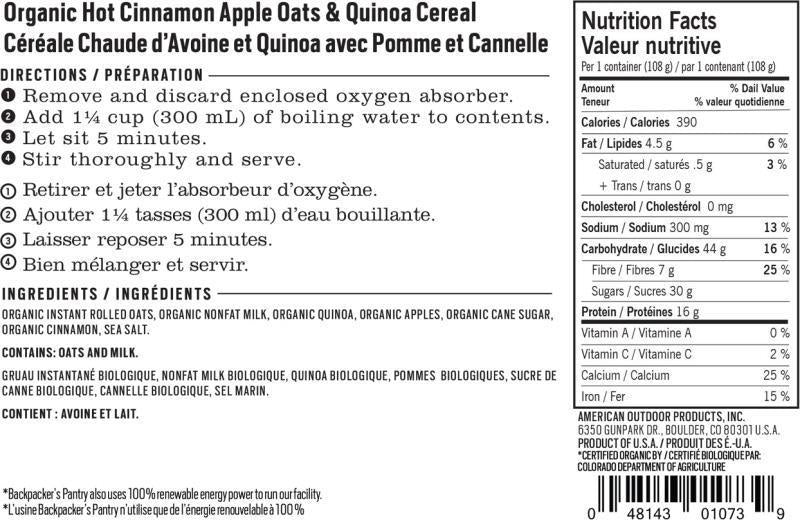 Cinnamon Apple Oats - 1 Serving - Not Applicable 4