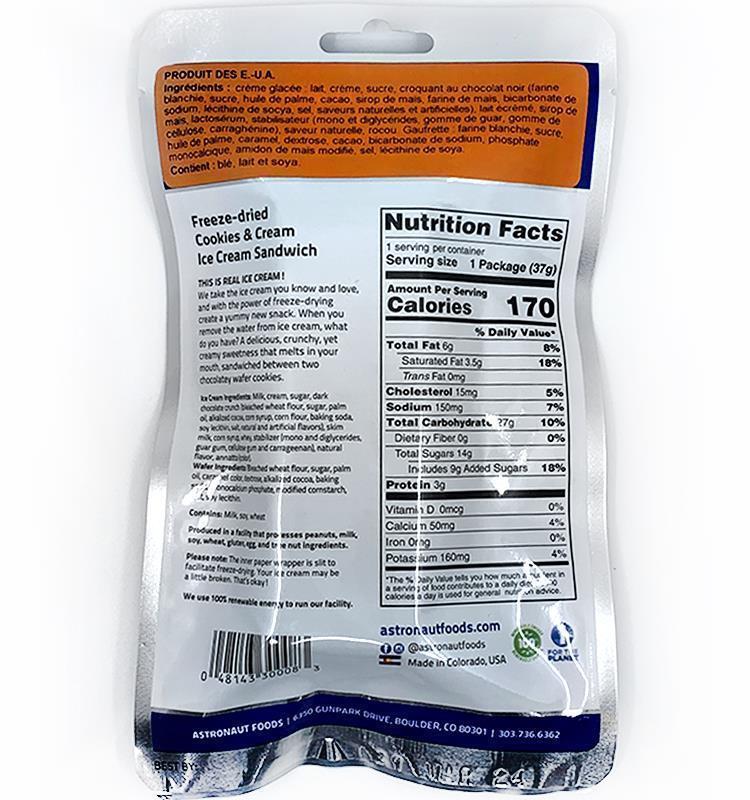 Cookies & Cream Ice Cream Sandwich - 1 Serving - Not Applicable 4
