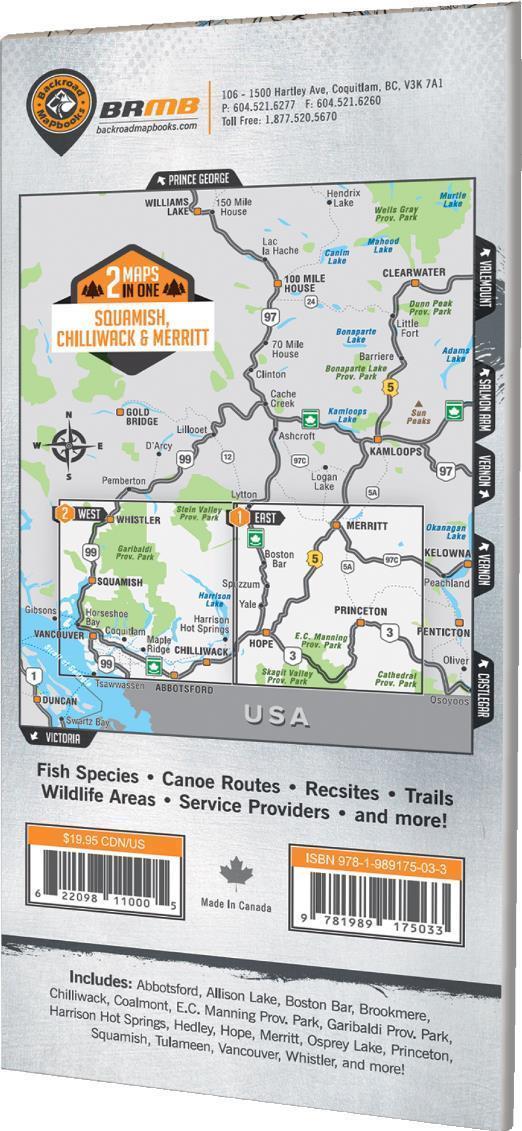 Waterproof Maps - Squamish, Chilliwack & Merritt BC - 2nd Edition - Not Applicable 2