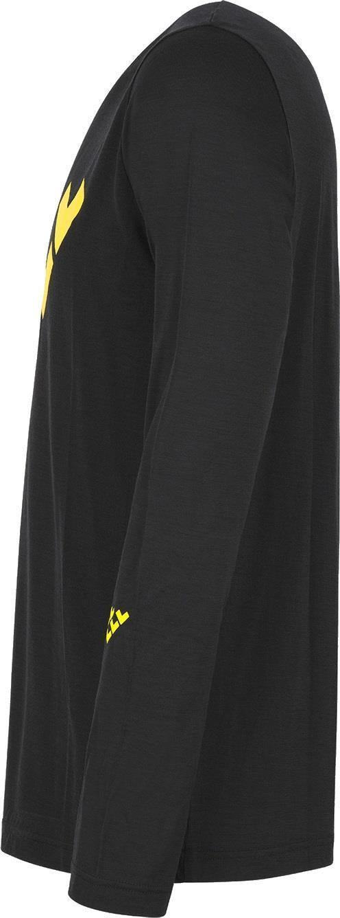 Black Merino LS Chevron Tee - Mens - black / yellow 1