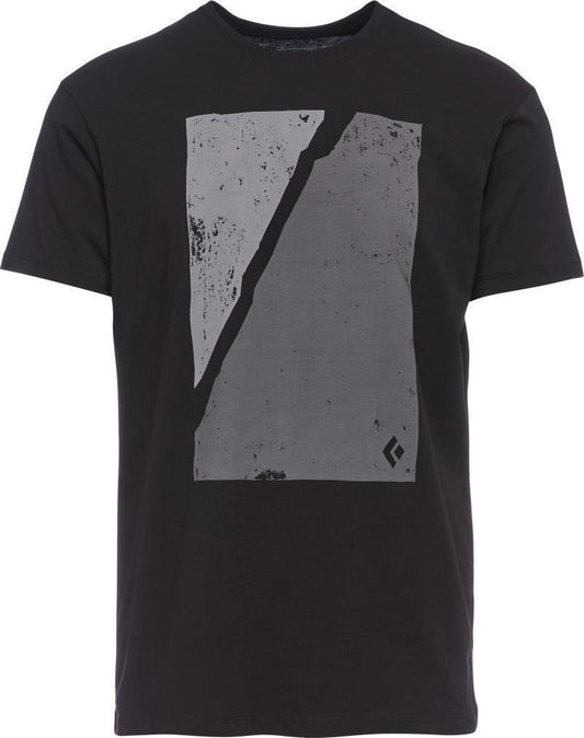 Block Print Mountain SS Tee - Mens - Black 1