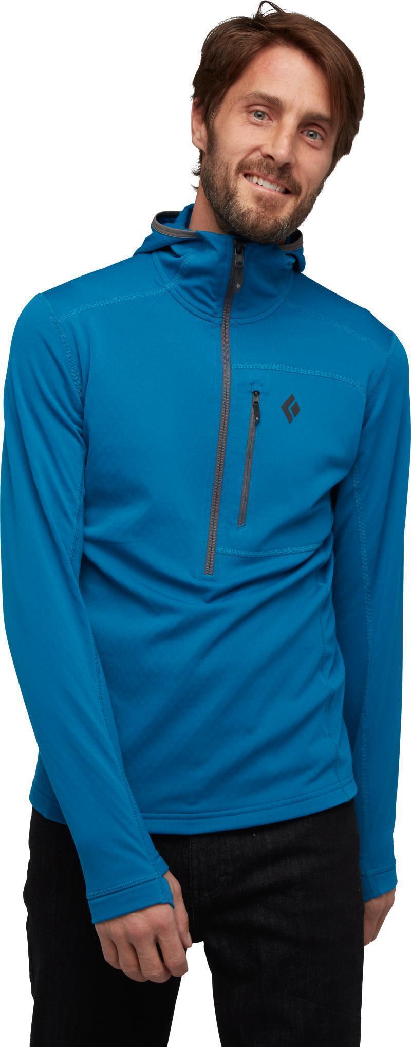 Coefficient 1/4-Zip Fleece Hoody - Mens - Kingfisher 2