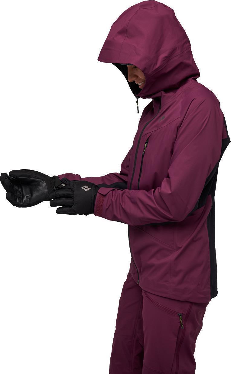 Dawn Patrol Hybrid Shell - Womens - Blackberry / Black 4