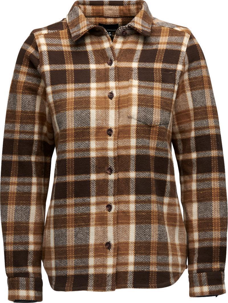 Project Heavy Flannel - Womens - Bark Brown / Off White Plaid 1
