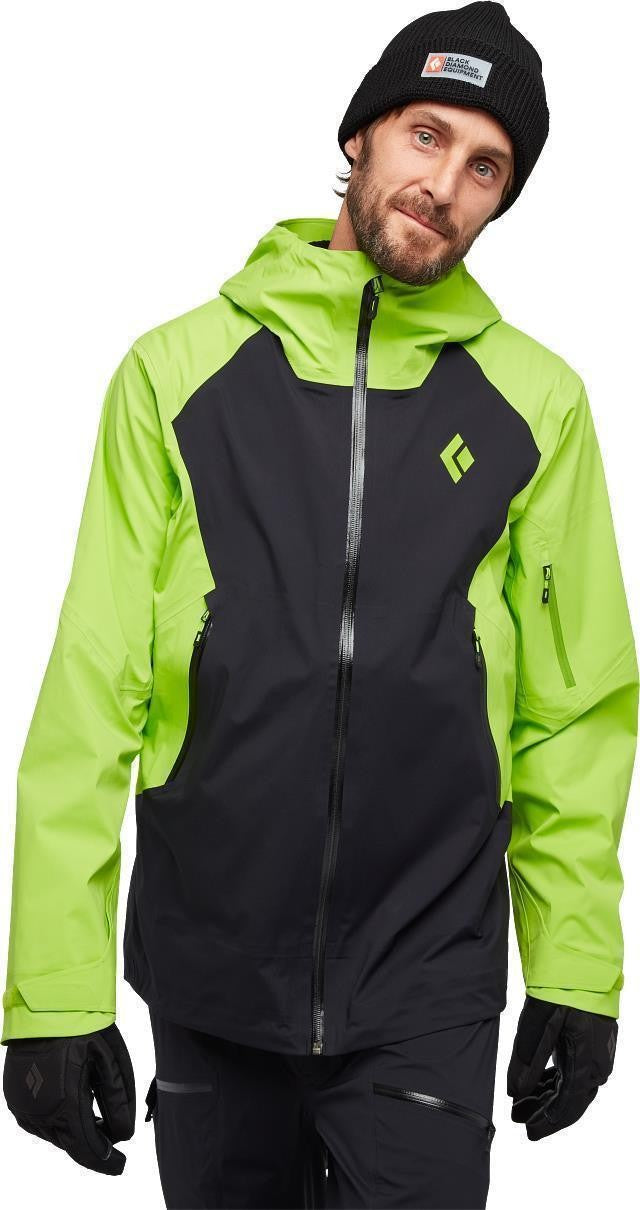 Recon LT Stretch Shell - Mens - black / lime green 1