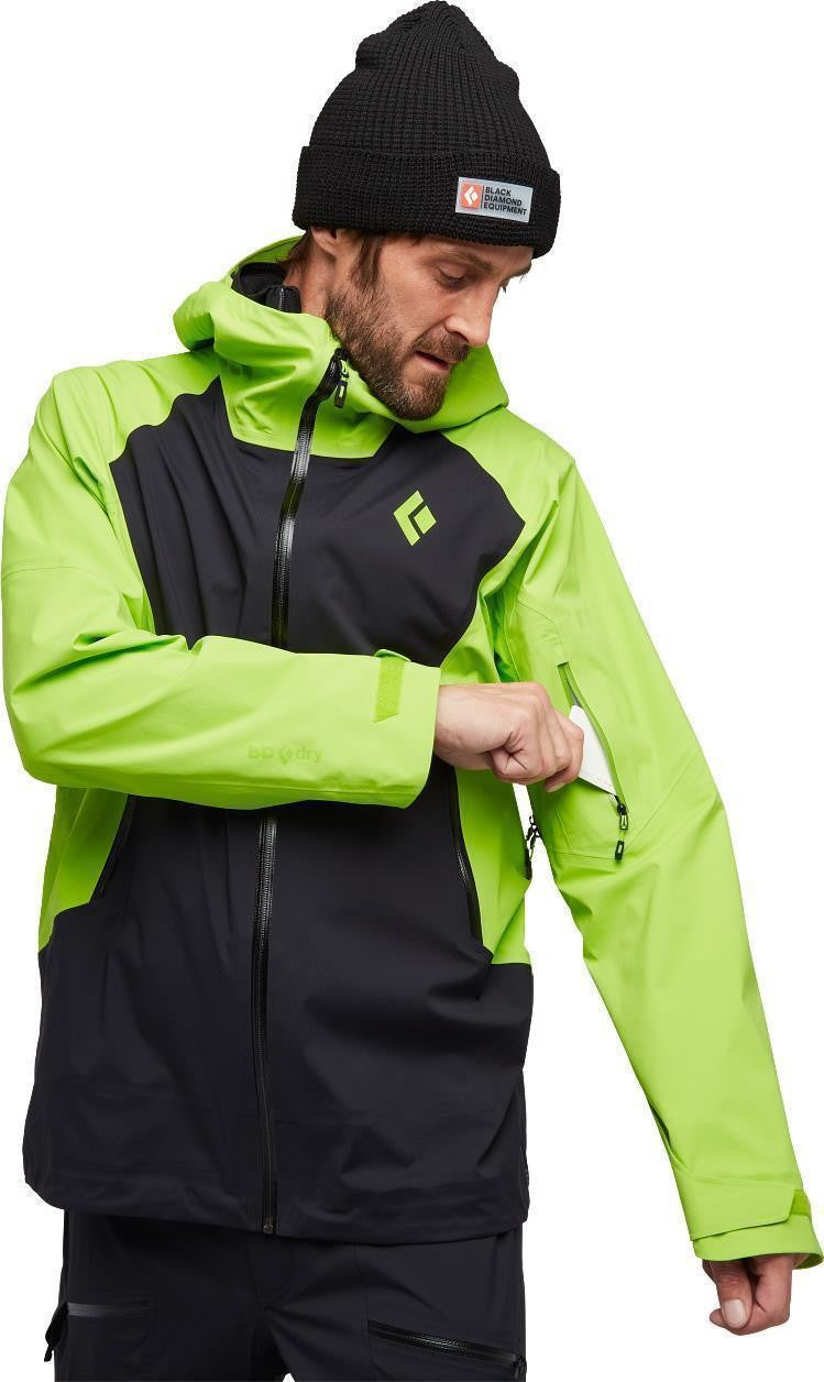 Recon LT Stretch Shell - Mens - black / lime green 1