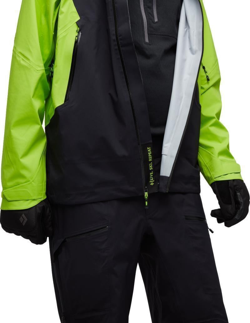 Recon LT Stretch Shell - Mens - black / lime green 1