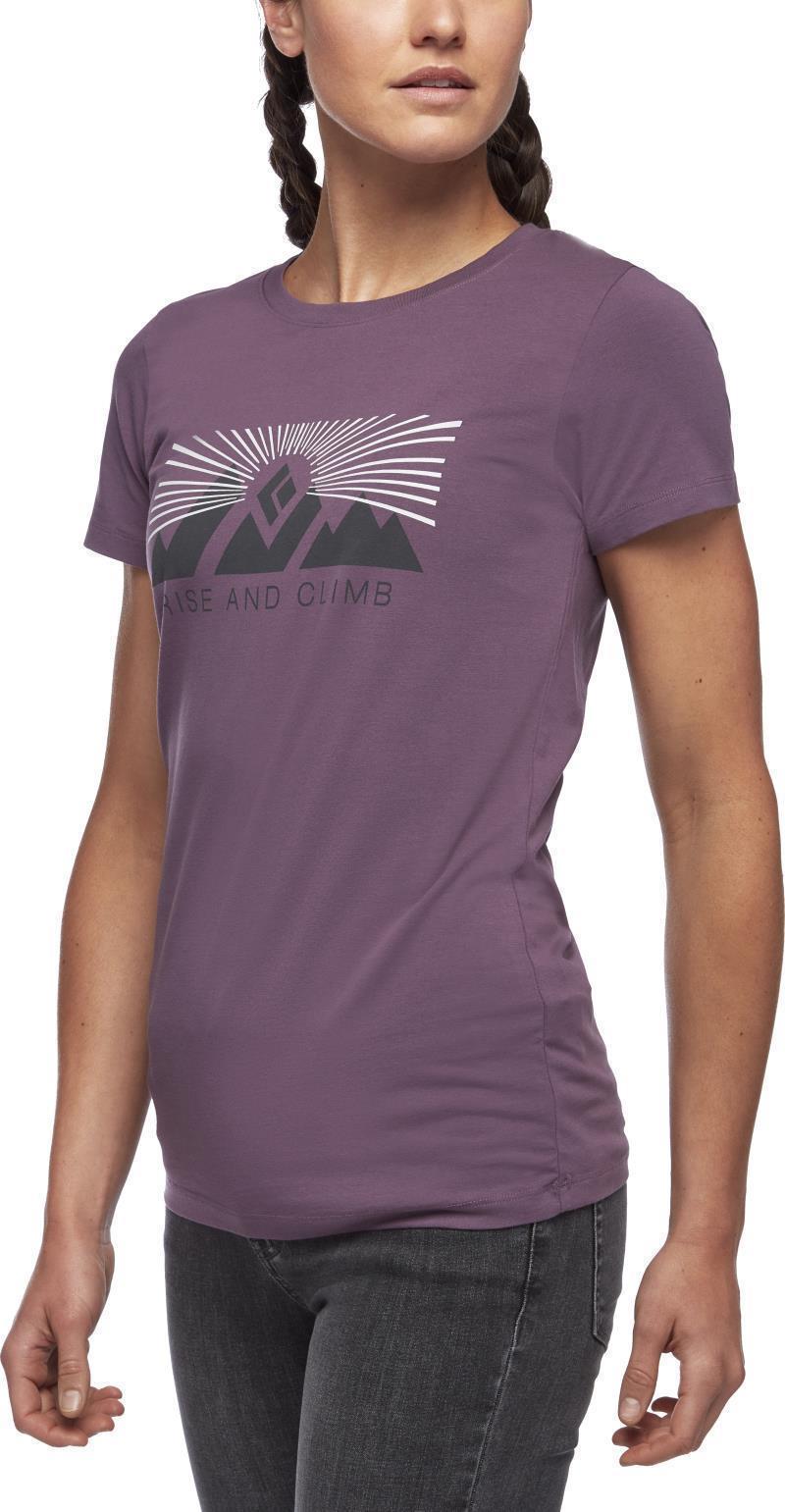 Rise And Climb SS Tee - Womens - Mulberry 2