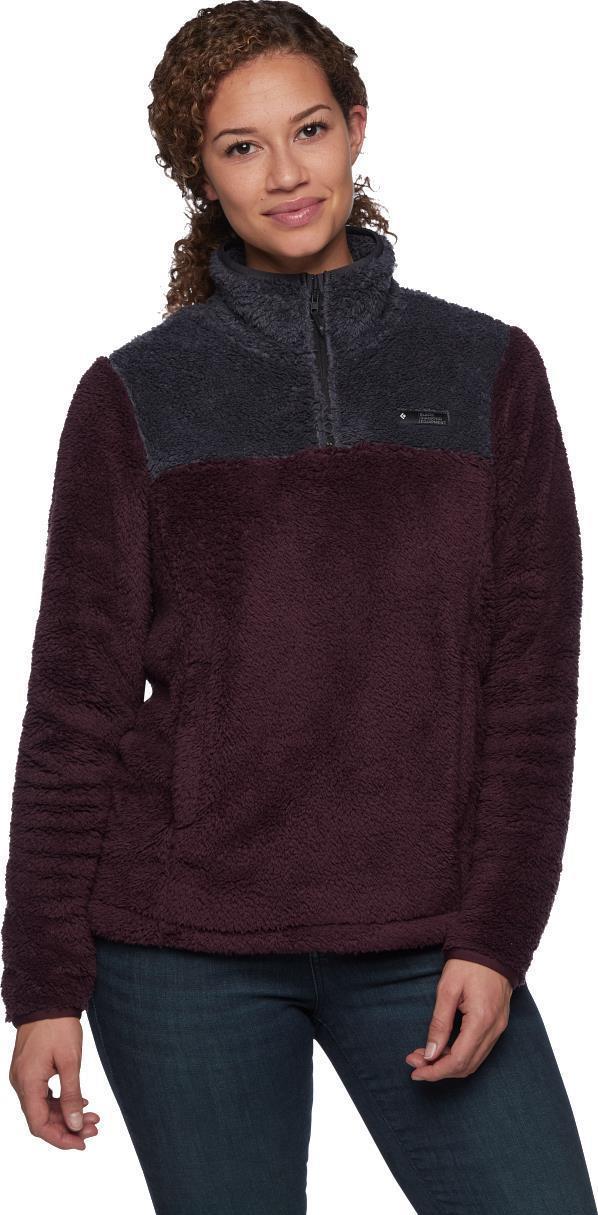 Roadie 1/4-Zip Fleece - Womens - Bordeaux / Carbon 2