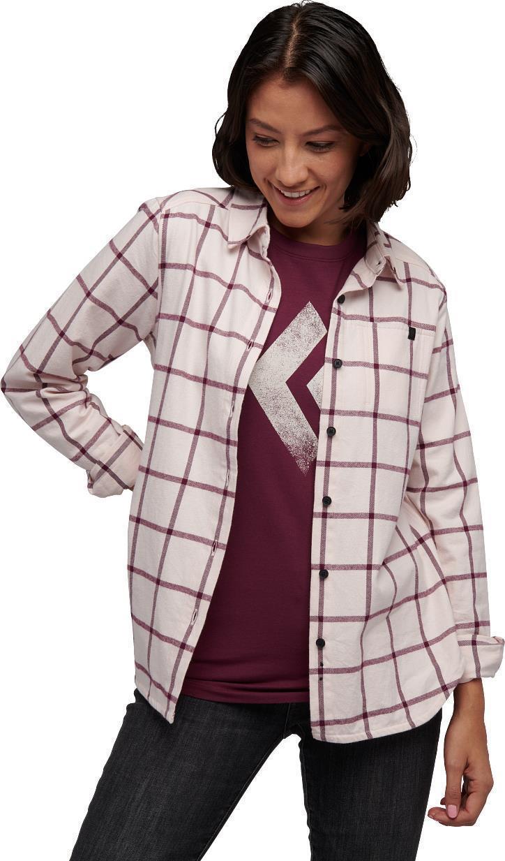 Serenity LS Flannel Shirt - Womens - Ice Pink / Blackberry Plaid 4
