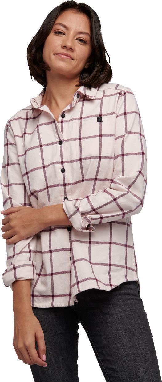 Serenity LS Flannel Shirt - Womens - Ice Pink / Blackberry Plaid 5