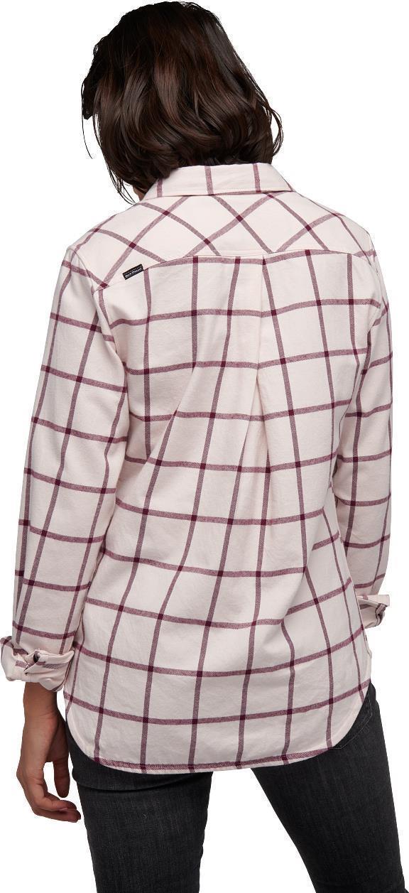 Serenity LS Flannel Shirt - Womens - Ice Pink / Blackberry Plaid 3
