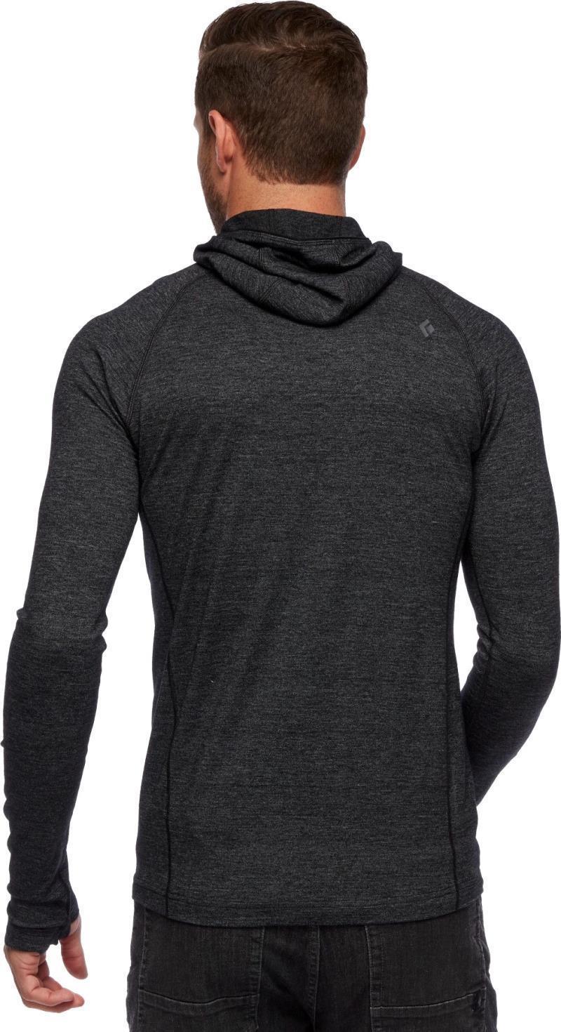 Solution 150 Merino Baselayer Half Zip Hoody - Mens - Black 3
