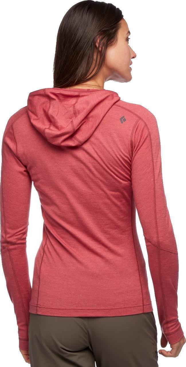 Solution 150 Merino Baselayer Quarter Zip Hoody - Womens - Wild Rose 3