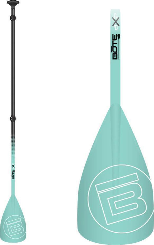 3 Piece Adjustable Fiberglass Sup Paddle - Seafoam 1