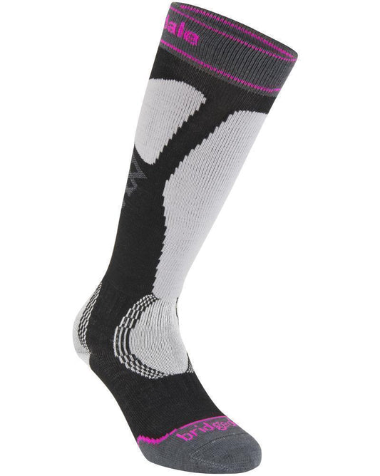 Easy On Merino Endurance Over The Calf Socks - Womens - Black / Light Grey 1