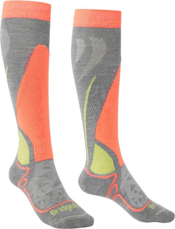 Ski Junior Racer Merino Performance Socks - Kids - grey / neon 1