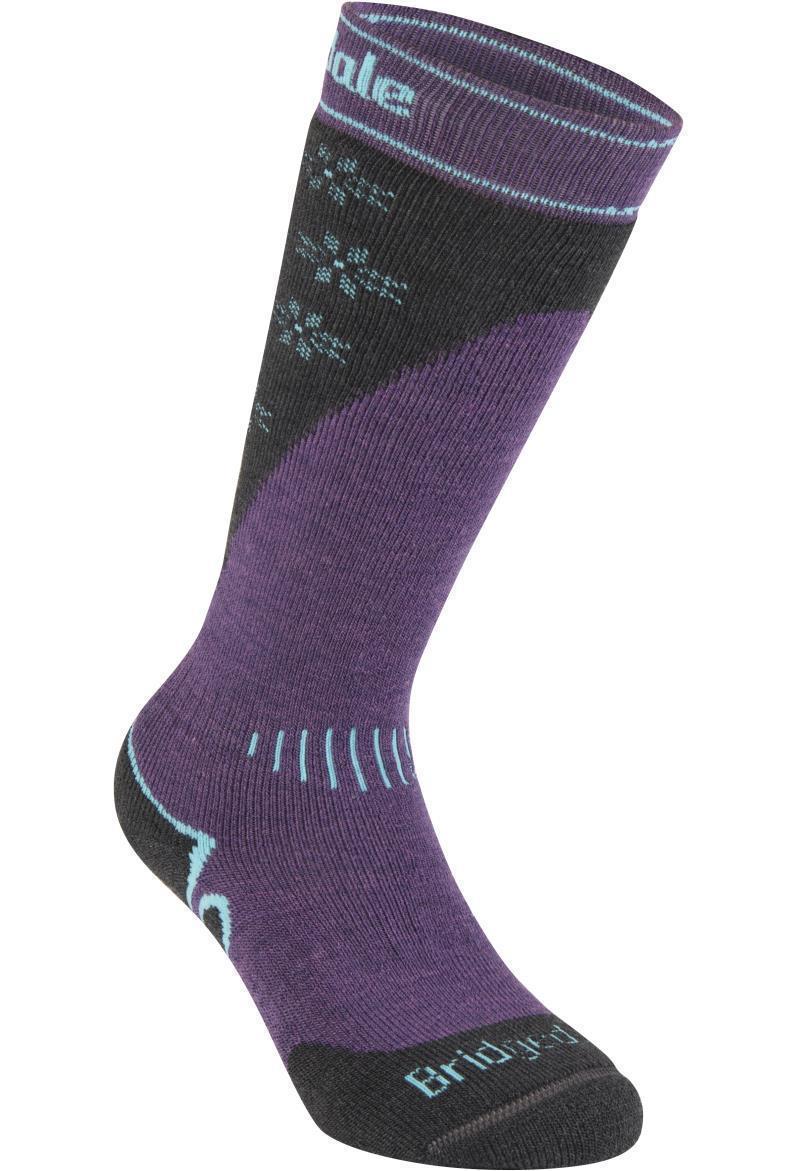Ski Midweight + Socks - Womens - Dark Purple 1