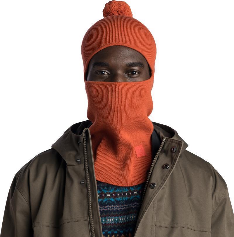 Knitted Balaclava - niilan orange red - 132320.402.10.00 1