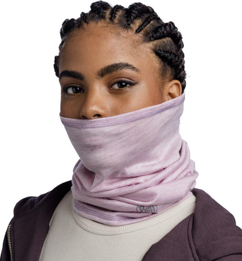 Merino Lightweight Neckwarmer - Lilac Sand Multi Stripes - 117819.640.10.00 4