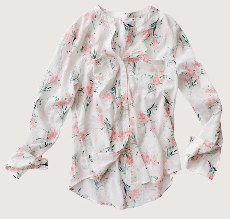 Dylan Gauze Tunic - Womens - Cloud Bouquet 3