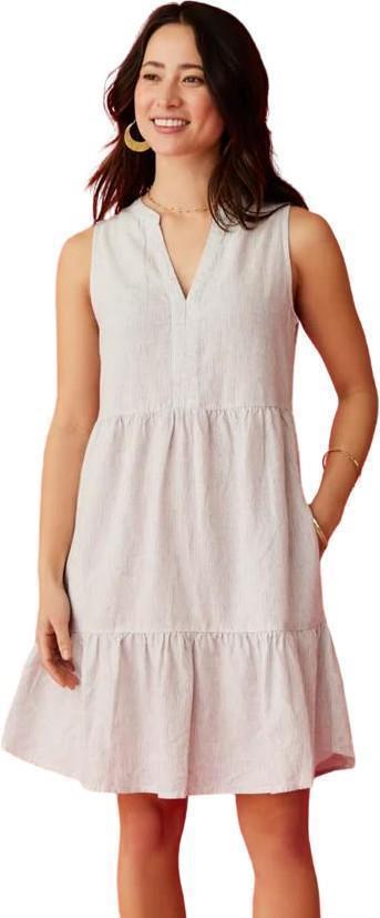 Nellie Linen Dress - Womens - Cloud Stripe 1
